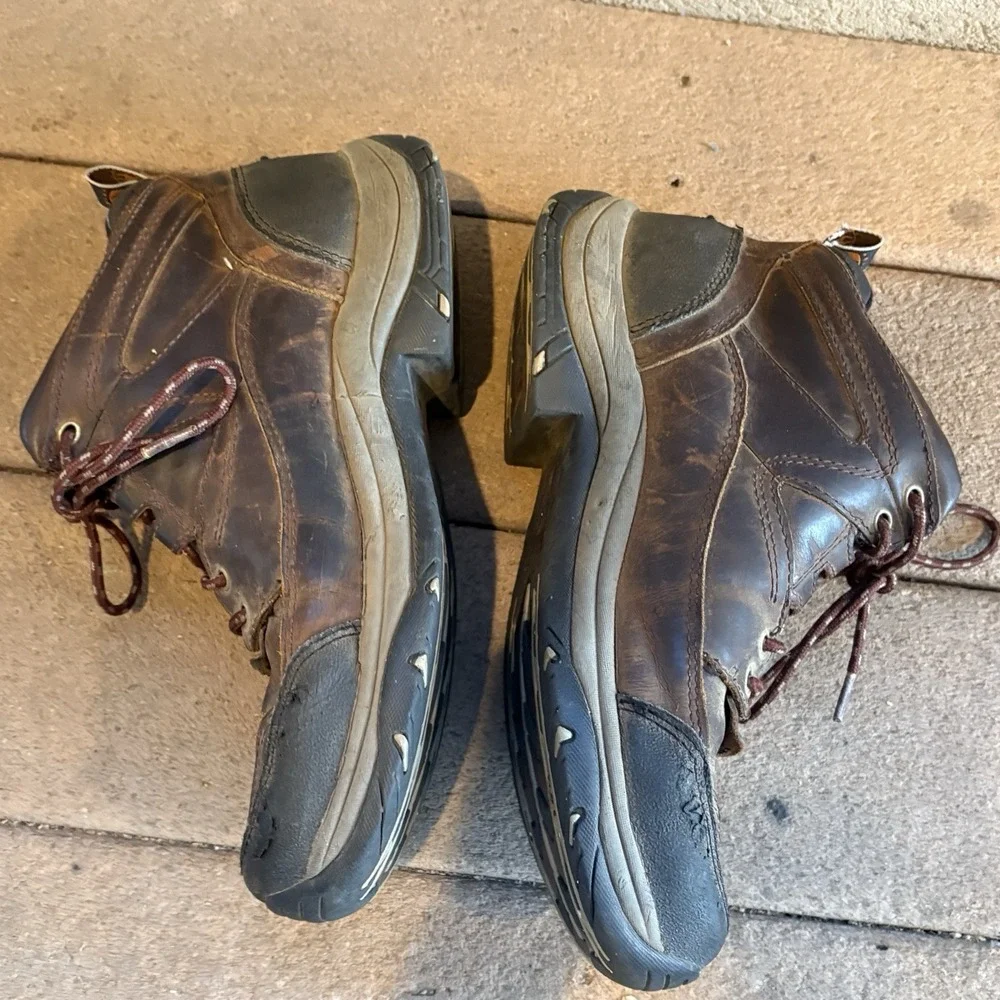 Ariat Terrain H2O Waterproof Hiking Boots Mens 10D Brown Leather Outdoor Trail